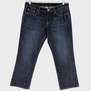 Lucky Brand Women's Low Rise Straight Leg Regular Fit Blue Crop Jeans Size 6/28